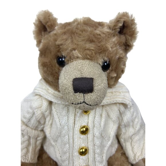 FAO Schwartz Teddy Bear  Sweater Cardigan Plush Stuffed Animal Plush Toy 12'' - Picture 3 of 11